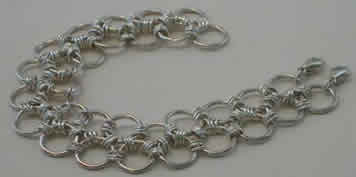 Chainmaille bracelet in Sterling Silver